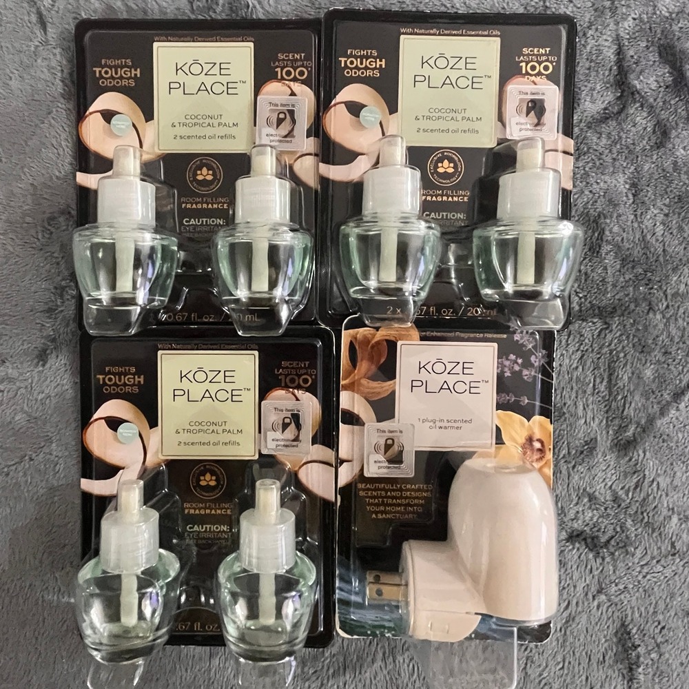 Koze Place Coconut and Tropical Palm Plug-In Scented Oil Refills (6 Refills)